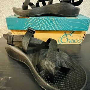 Chaco Black Adjustable Strap Sandals